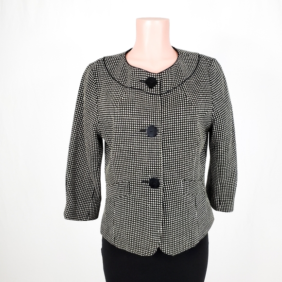 Harve Benard Blazer Black and White Size Large - Picture 3 of 8